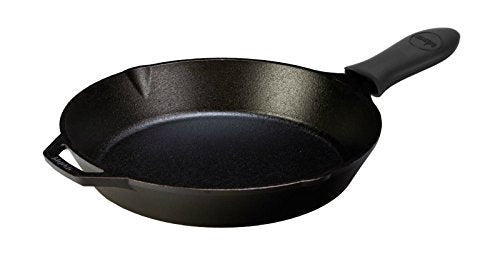 12 inch Seasoned Cast Iron Skillet with Silicone Hot Handle Holder G564