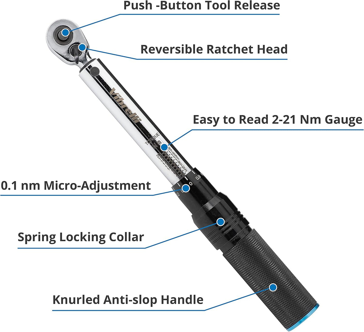 Bike Torque Wrench Set 1/4 Inch Drive 2 to 20nm C50627