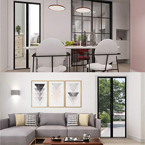 Transparent Insulated Door Curtain, Magnetic Thermal Door Cover, Self-Closing Magnetic Screen Door, Fits Doors up to 38" x 82" B2508