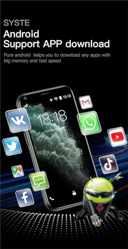 Mini Phone 2.5Inch 2GB 16GB Black Smartphone B194