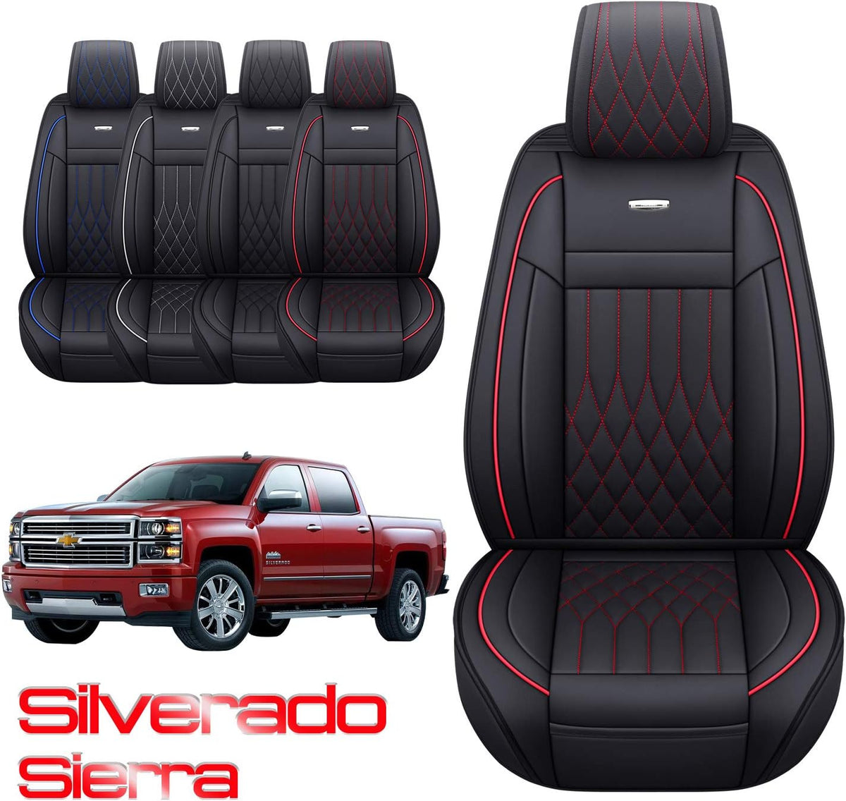 Waterproof Faux Leather Car Seat Covers Front Pair A2445