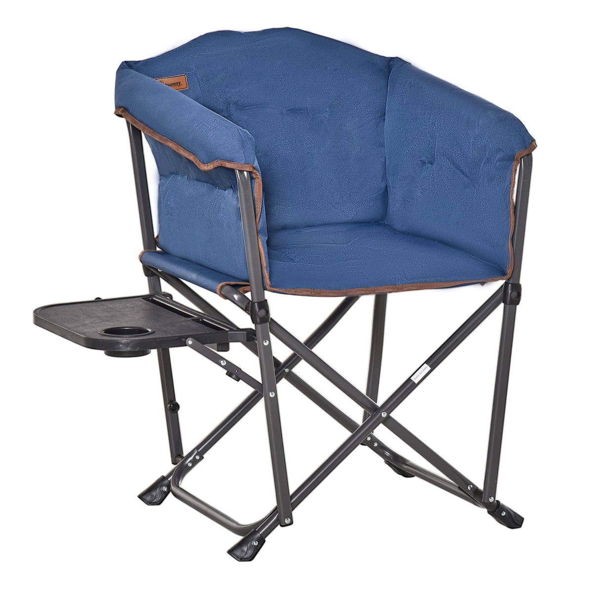 Oversize Padded Folding Director Chair with Side Table W8826