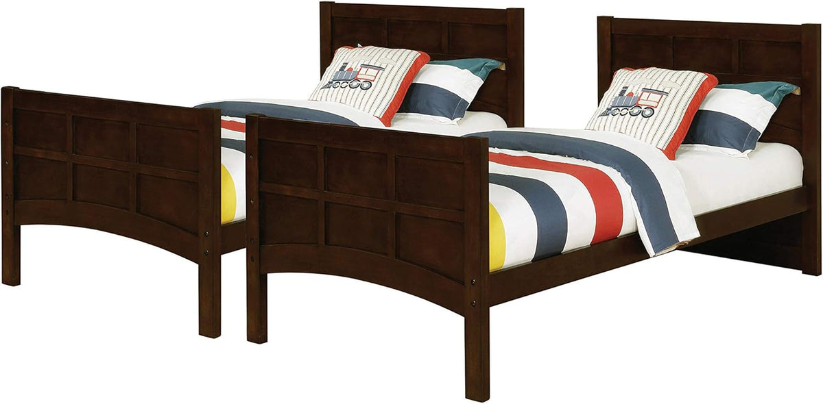 Cappuccino Twin Over Twin Bunk Bed S2093