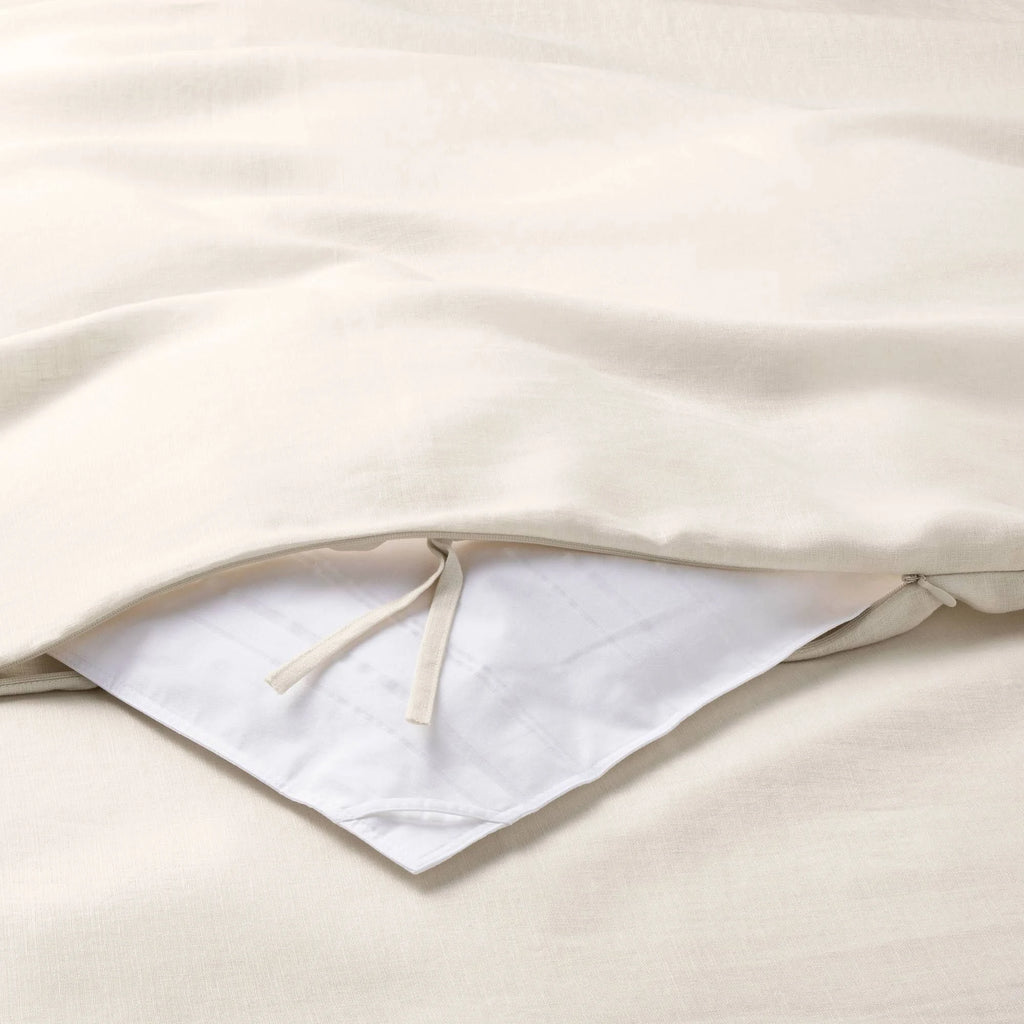 King Linen Duvet & Sham Set Natural P9795
