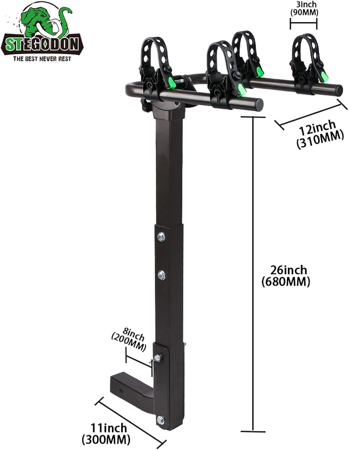 2 Bike Hitch Rack Heavy Duty Foldable Hitch Mount I498915