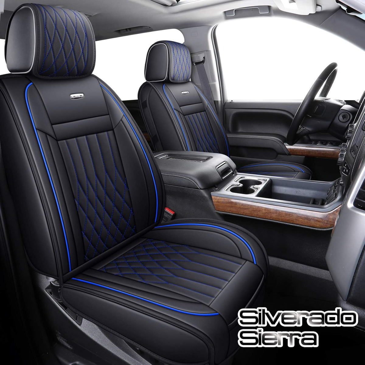 Waterproof Faux Leather Car Seat Covers Front Pair A2445