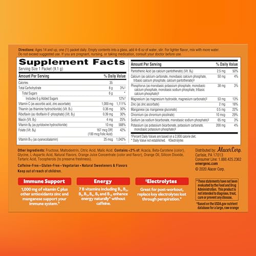Tangerine Flavor Vitamin C Powder, 60 Count A46027