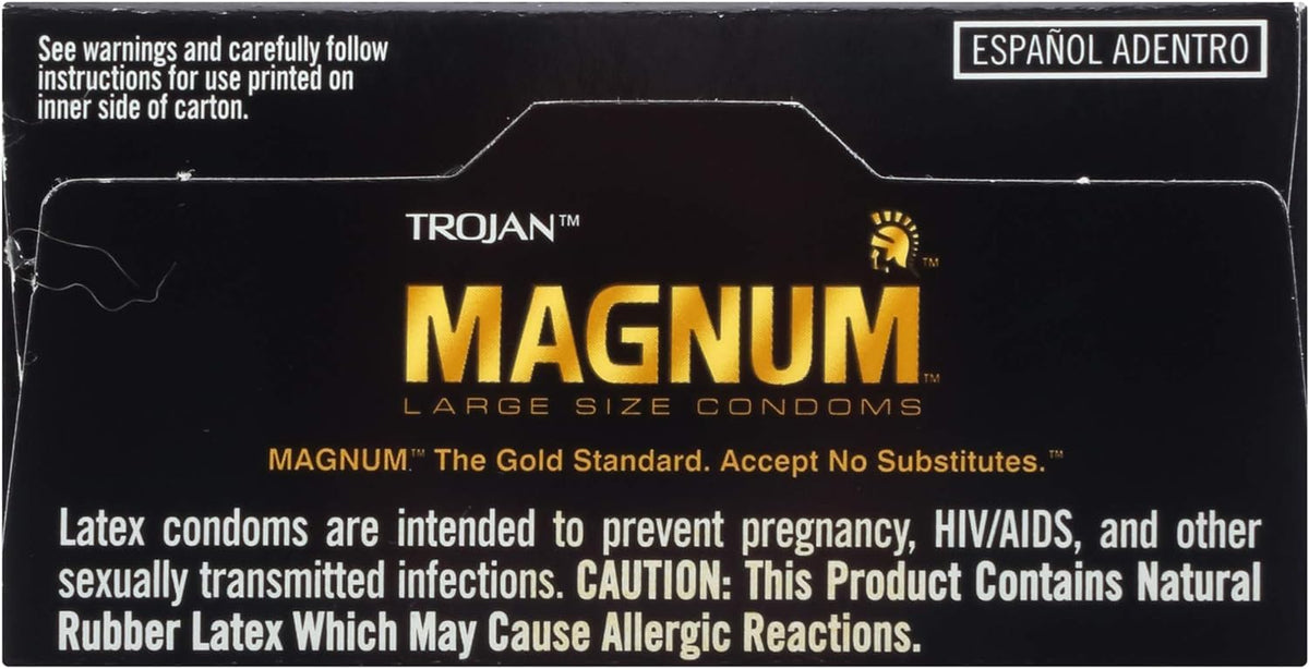 Magnum XL Lubricated Latex Condoms 12 Each T70315