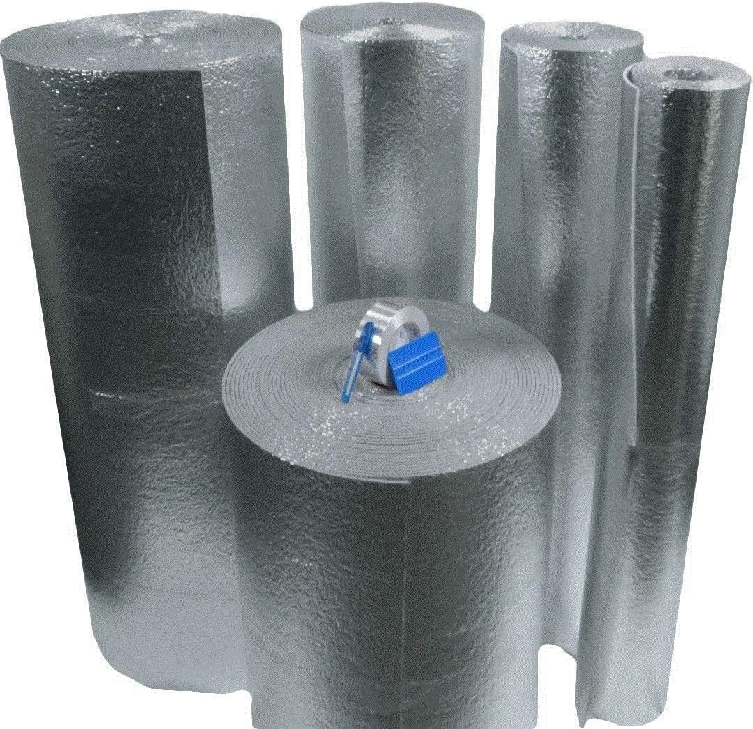 Non Fiberglass Reflective Foil Foam Core Garage Door Insulation Kit, 18 Feet x 8 Feet, R Value 7.5 I239