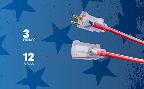 100-Feet 12/3 Extension Cord with Lighted End Q8942