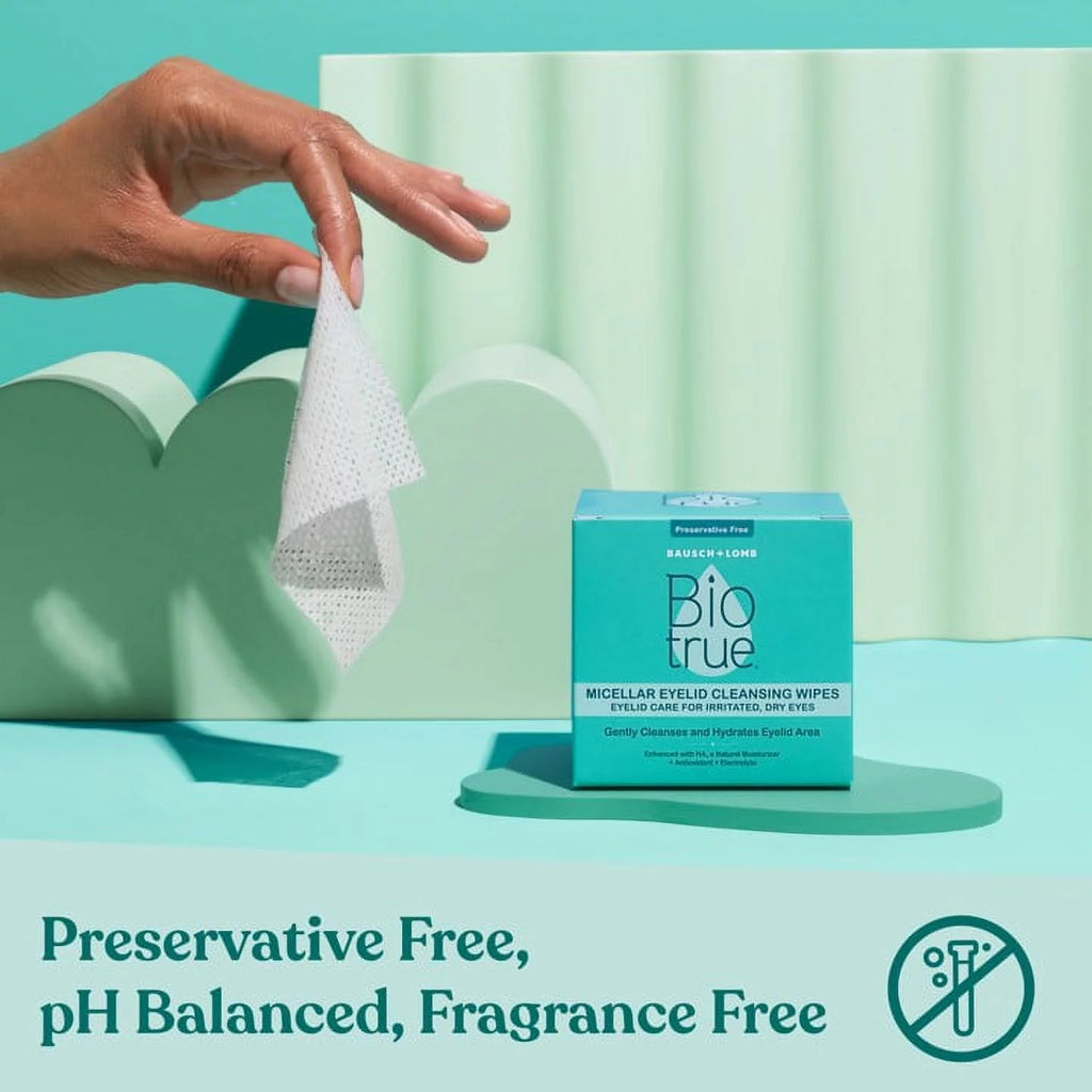 Micellar Eyelid Cleansing Wipes, Preservative Free, Pack of 30 G3144