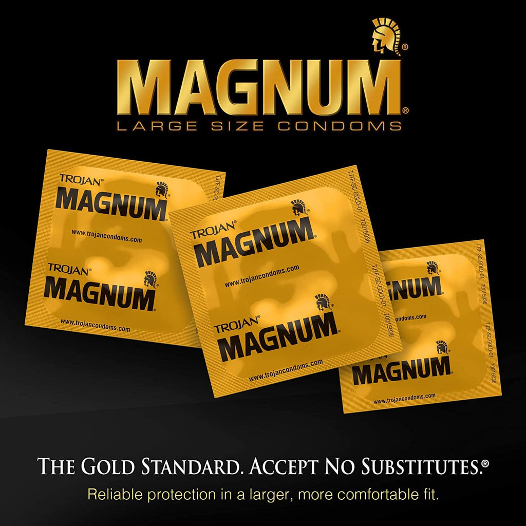 Magnum XL Lubricated Latex Condoms 12 Each T70315