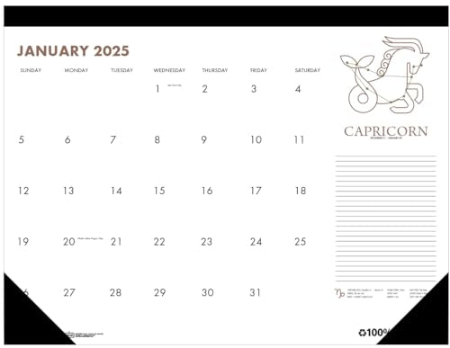 18.5 x 13 Inches Monthly Desk Pad Calendar C7849