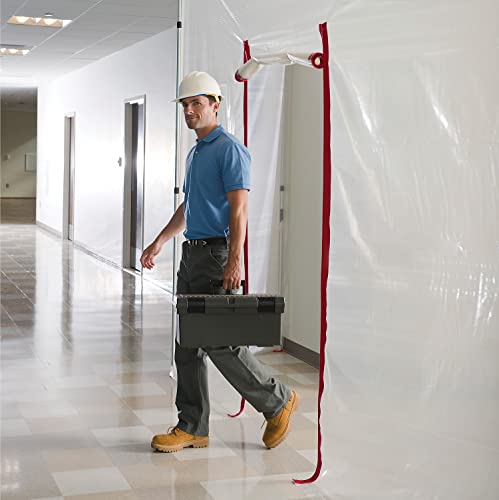 Heavy-Duty Zipper for Dust Barriers, 2-Pack, Red W7117