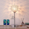 3-Way Dimmable Touch Control Table Lamp with 2 USB Charging Ports Y8575