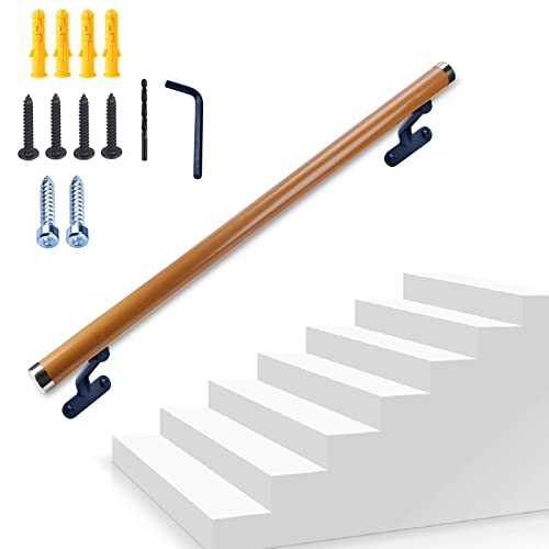6.5Ft Wooden Non-Slip Wall Mounted Handrail M9110