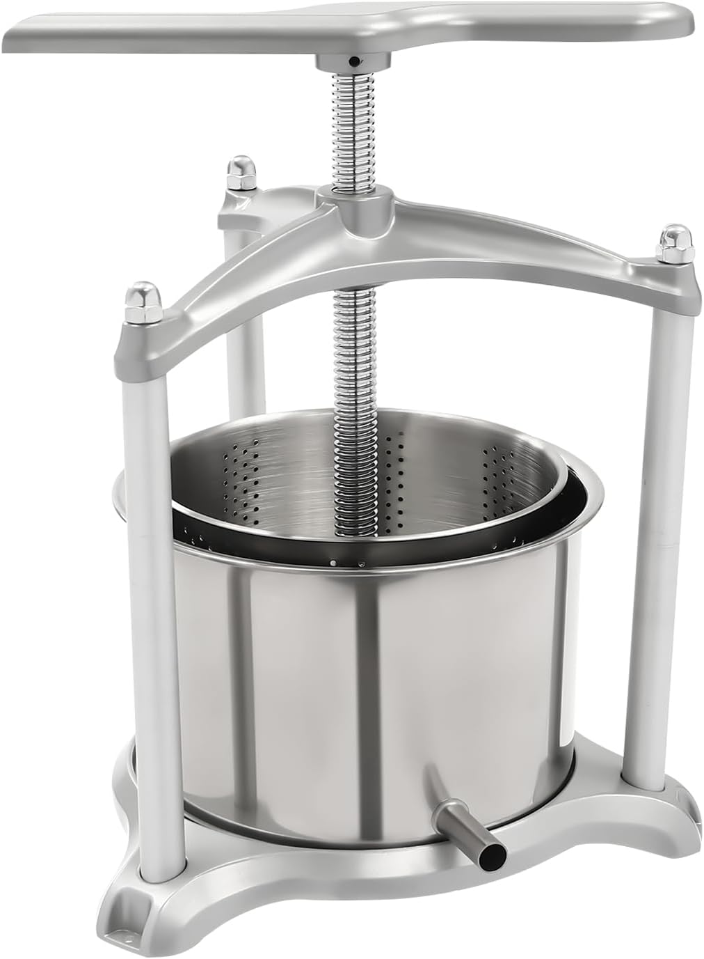 Stainless Steel Fruit Press with Dual Barrels and Filter Bag U9551