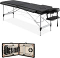 Portable 2 Section Aluminum Massage Table with Carrying Bag J3902