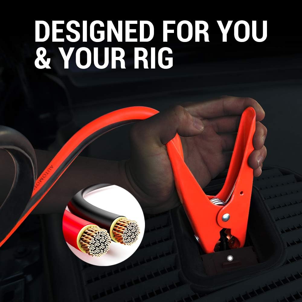 Heavy Duty Jumper Cables 0 Gauge x 30Ft 1000AMP with Carry Bag W2425