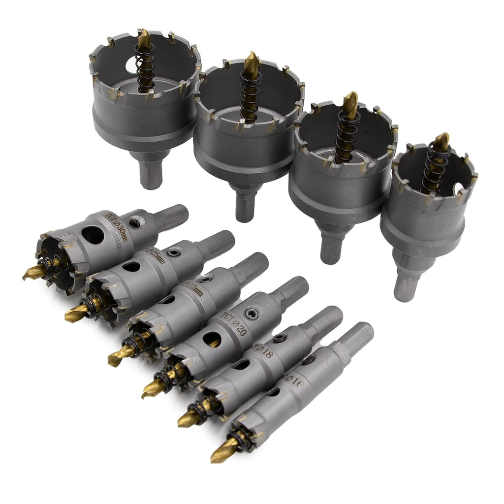 10 Pcs Tungsten Carbide Tipped Hole Saw Kit F145143