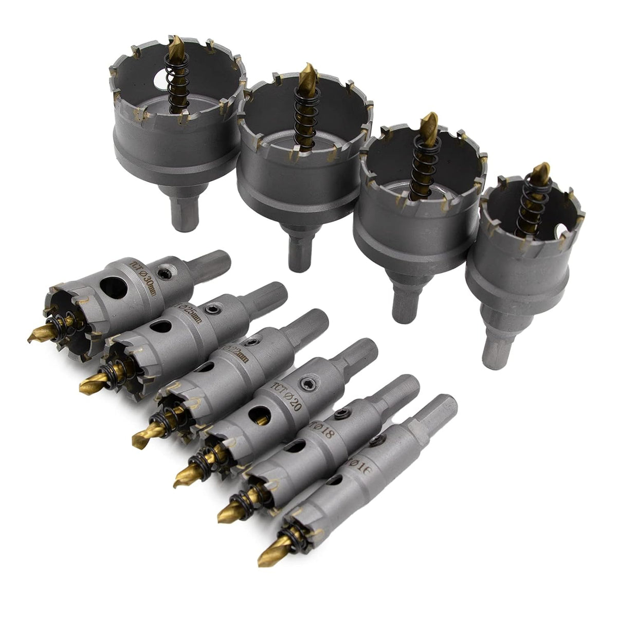 10 Pcs Tungsten Carbide Tipped Hole Saw Kit F145143