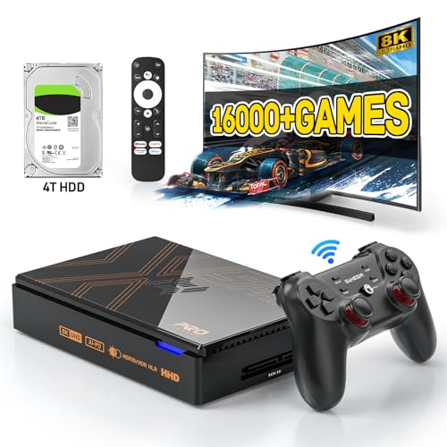 Retro Game Console with 16000+ Games, 8K UHD Output, Wireless Controllers I96545