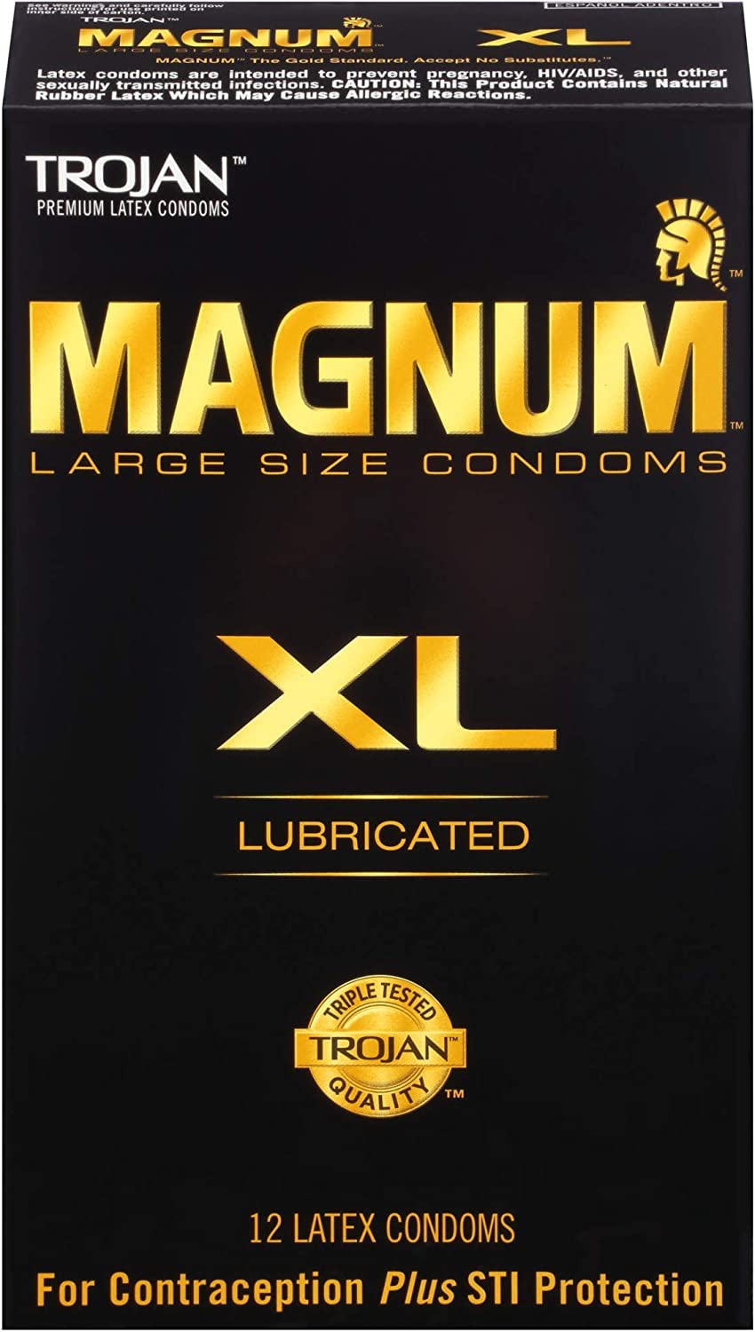 Magnum XL Lubricated Latex Condoms 12 Each T70315
