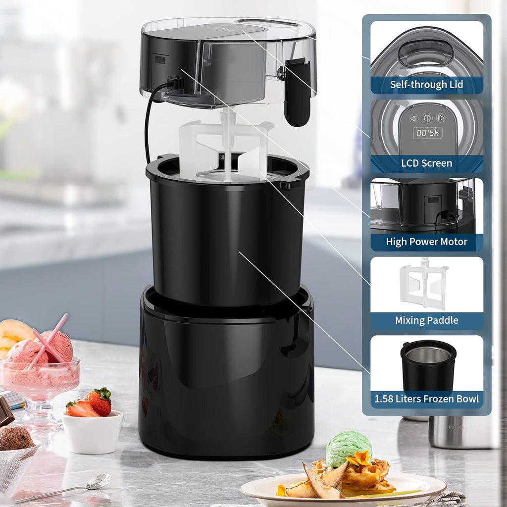 1.58 Quart Ice Cream Maker Machine with Double-Insulated Freezer Bowl G9426