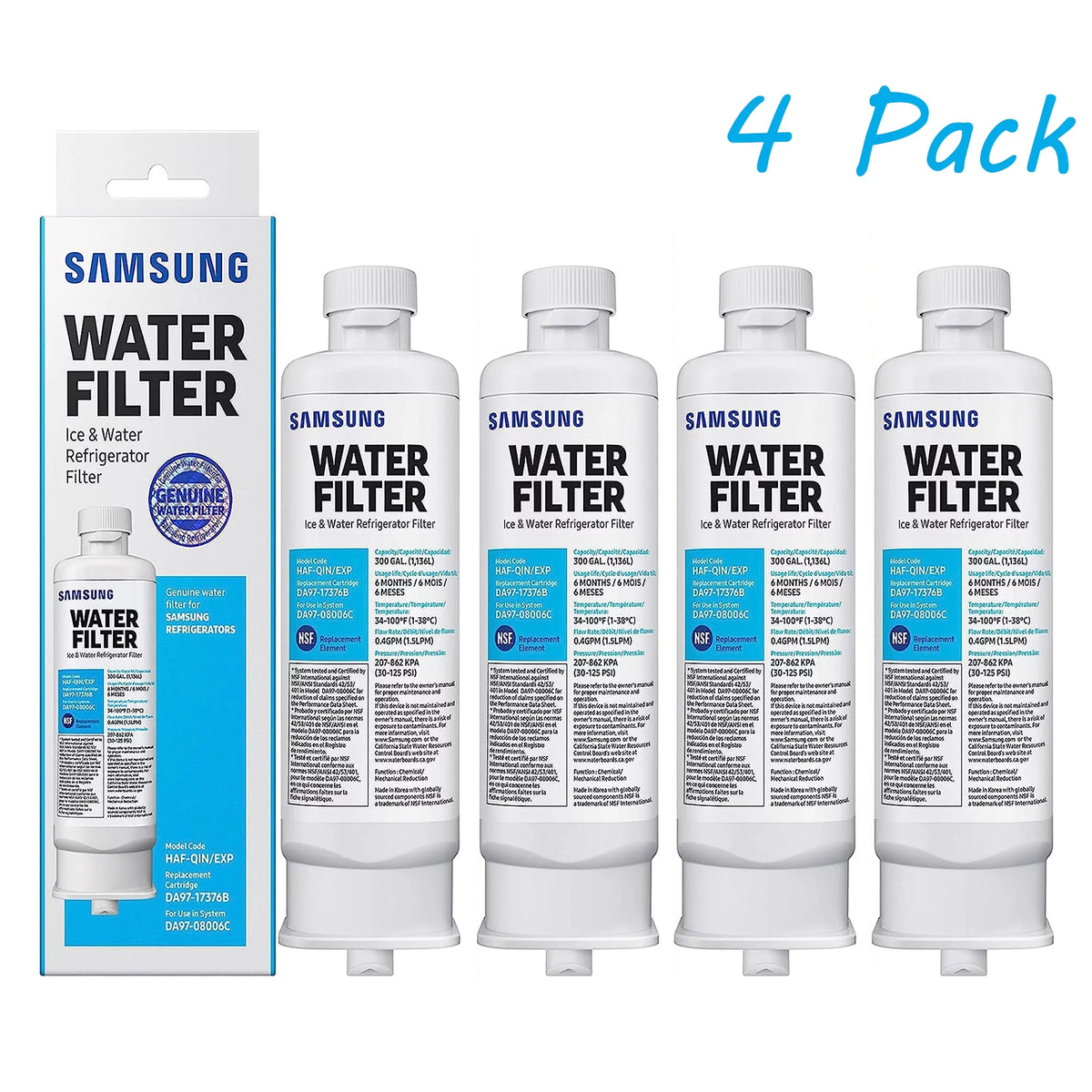 Pack of 4 Refrigerator Water Filter O510