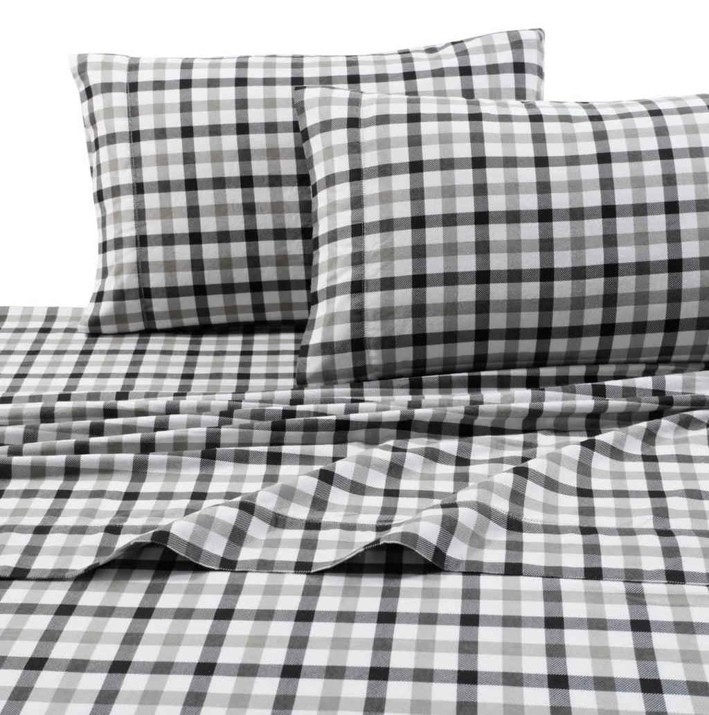 200 GSM Micro Plaid Flannel Sheet Set Twin XL K186017