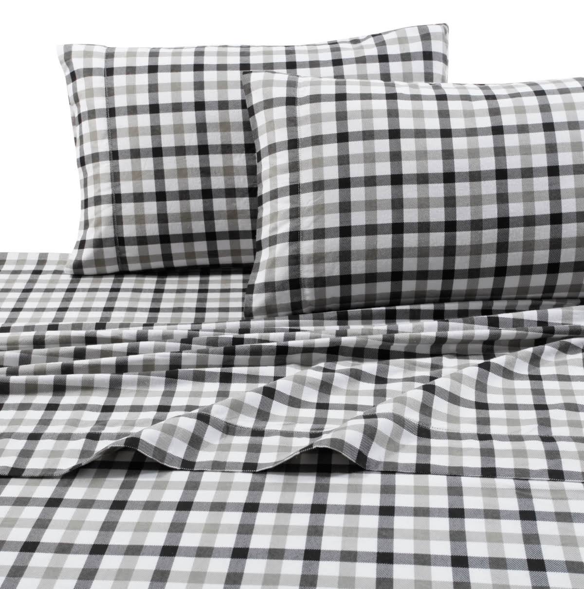 200 GSM Micro Plaid Flannel Sheet Set Twin XL K186017