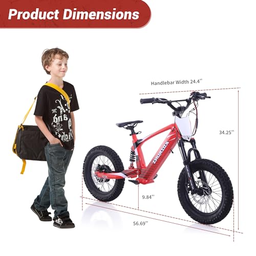 Lightweight Electric Dirt Bike, 750/850W Motor, 3-Speed Mode F26466