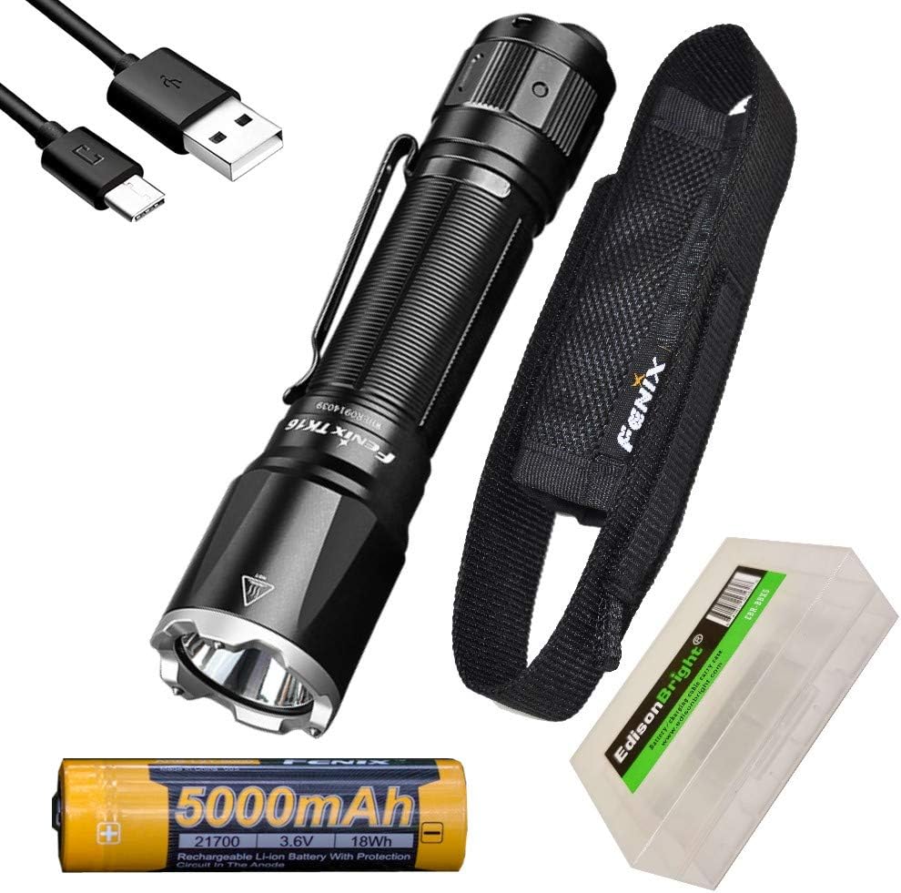3100 Lumen LED Tactical Flashlight with USB Rechargeable Battery and Carrying Case Z618