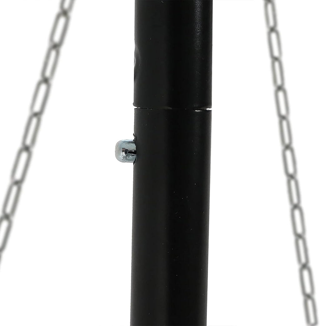 Black 22 Inch Steel Tripod Grilling Set Z4634