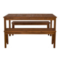 Acacia Wood 3PC Patio Dining Set U2794
