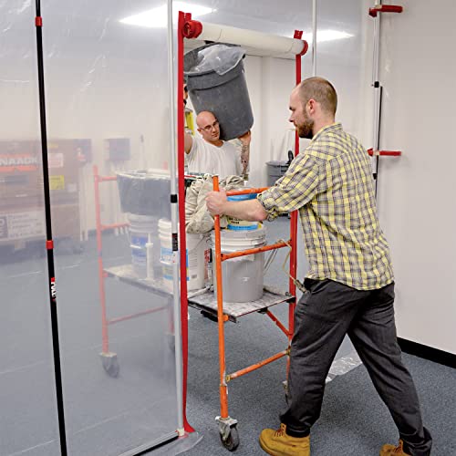 Heavy-Duty Zipper for Dust Barriers, 2-Pack, Red W7117