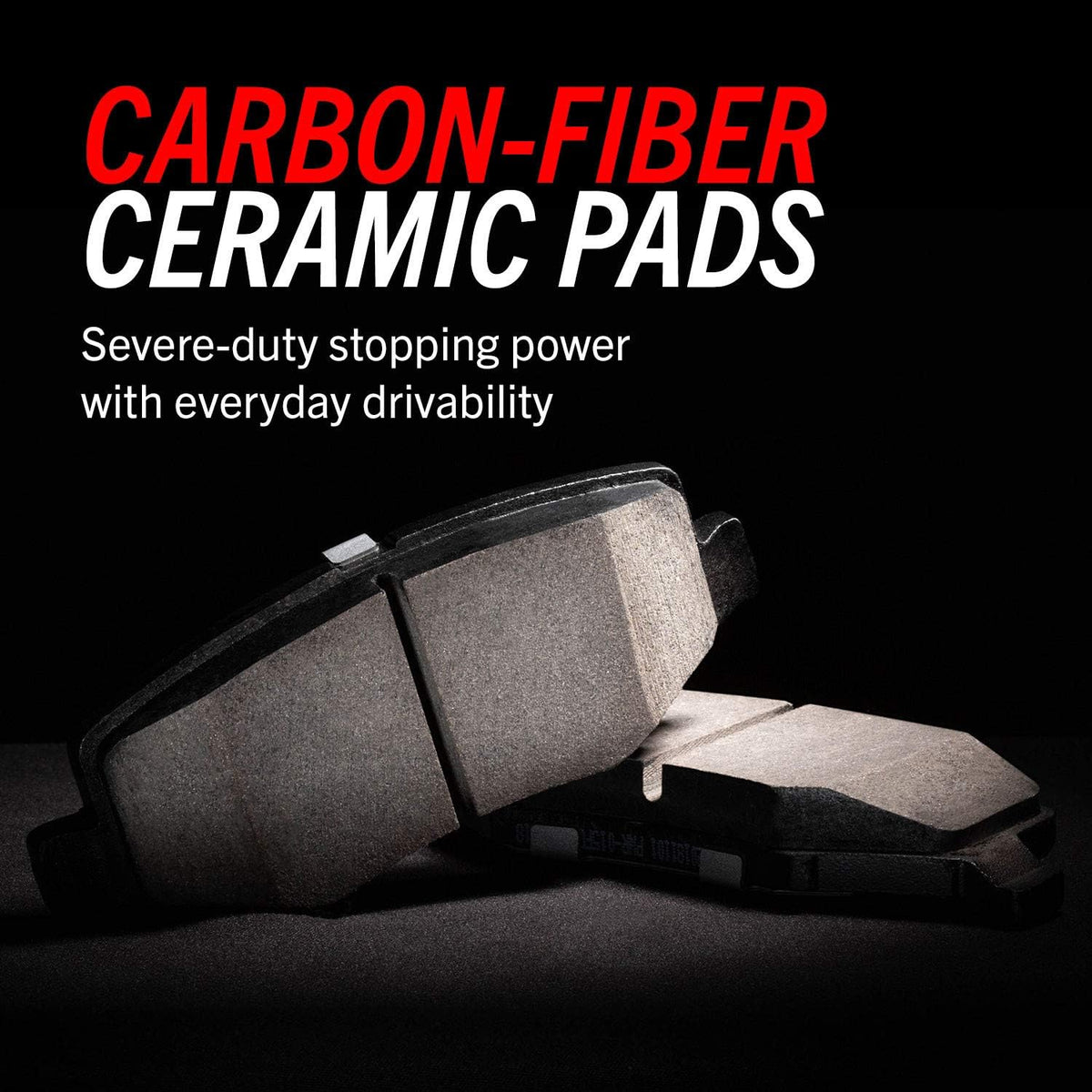 Rear Carbon Fiber Brake Pads with Drilled & Slotted Brake Rotors Kit V8815