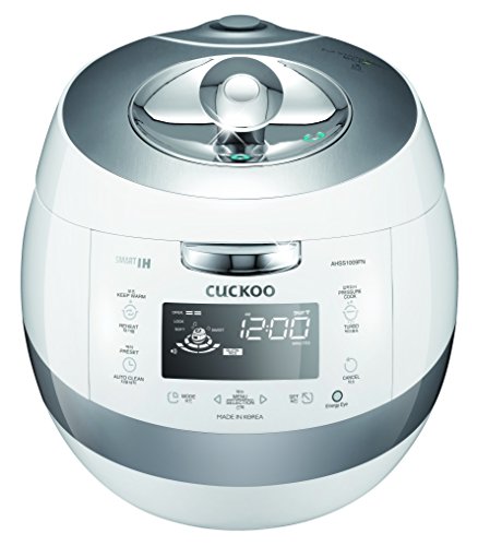 10-Cup Induction Heating Pressure Rice Cooker White Stainless Steel H131223