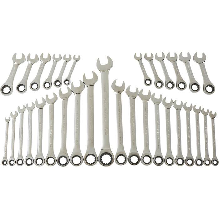 32-Piece Combination Ratcheting Wrench Set with Carrying Case S803065