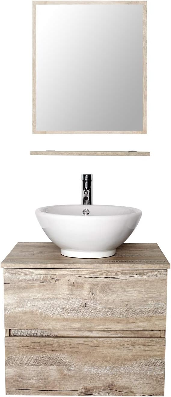 24 Wall Mounted Bathroom Vanity, 2 Drawers P63301