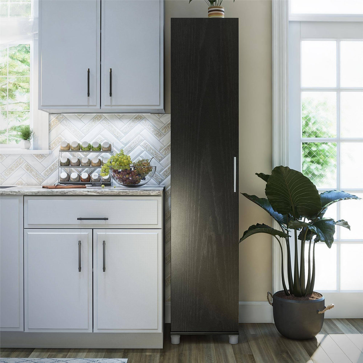Black Oak Utility Storage Cabinet E8646
