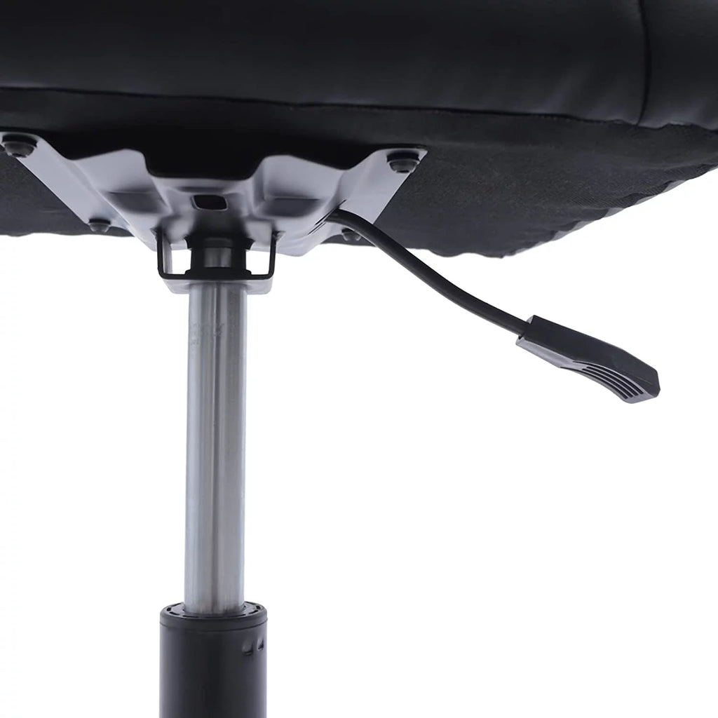 Height Adjustable Leather Foot Stool with Wheels X2811