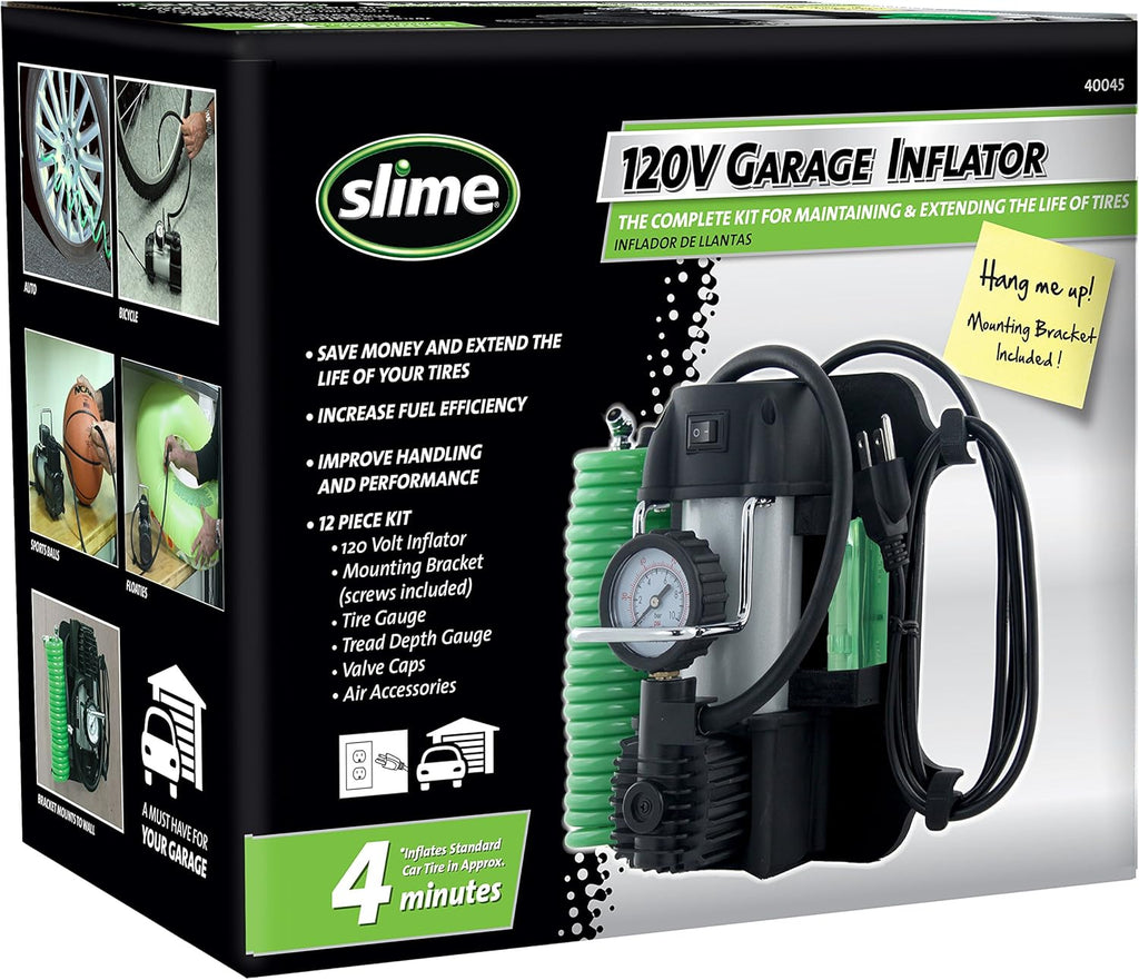 Heavy Duty 120V Tire Inflator Air Compressor with Analog 150 psi Dial Gauge and LED Light Pack of 2 E4716