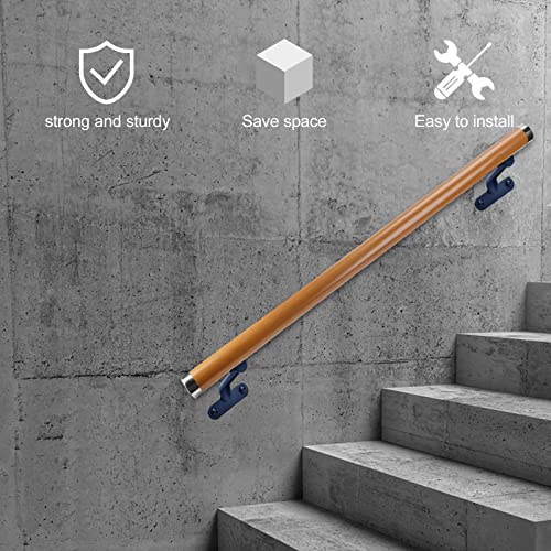 6.5Ft Wooden Non-Slip Wall Mounted Handrail M9110