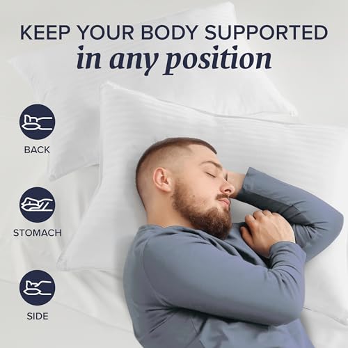 Standard/Queen Size Set of 2 Down Alternative Bed Pillows I826