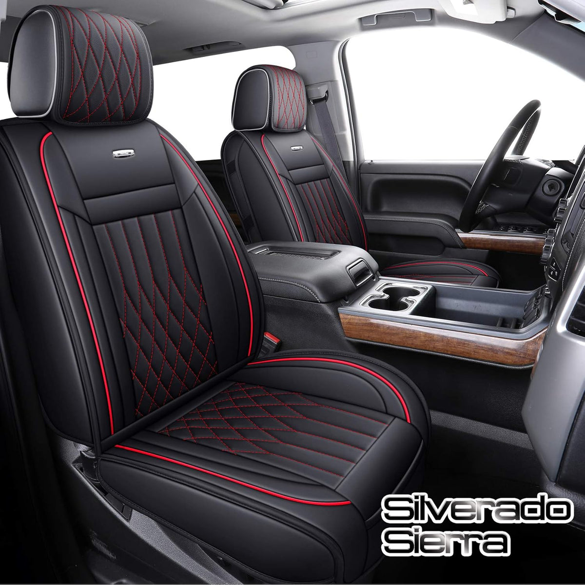 Waterproof Faux Leather Car Seat Covers Front Pair A2445