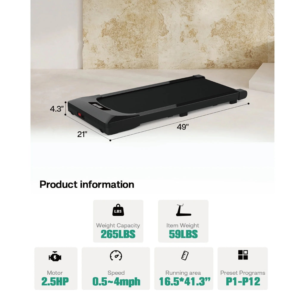 2.5HP Portable Under Desk Treadmill Y2894