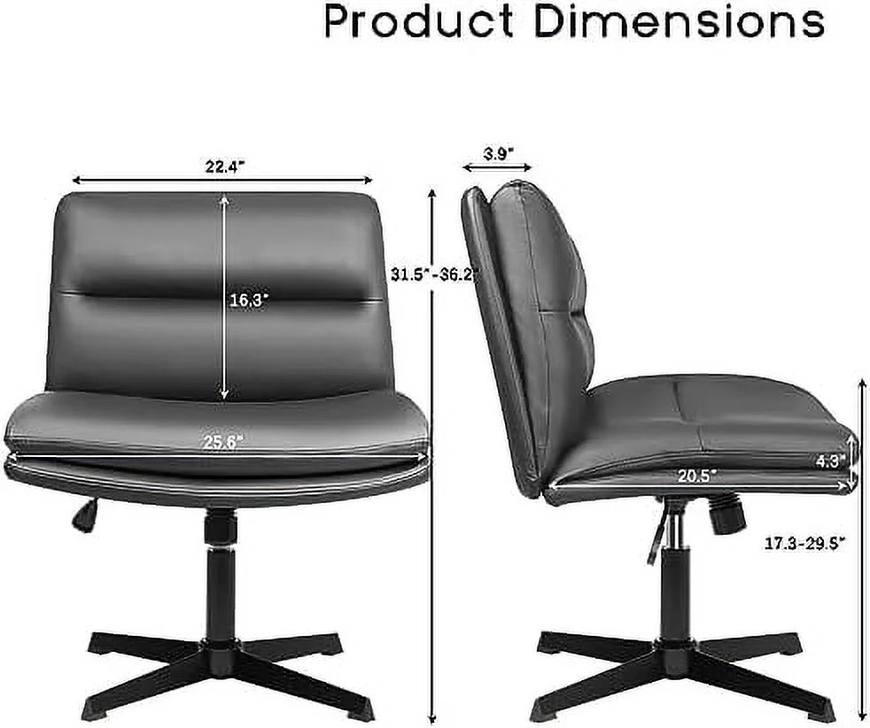 Armless PU Padded Swivel Desk Chair Y30604
