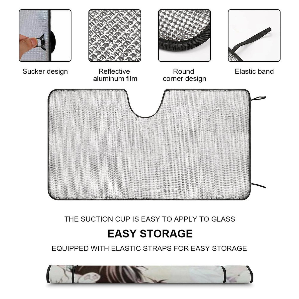 Foldable Reflective Car Windshield Sunshade V42566