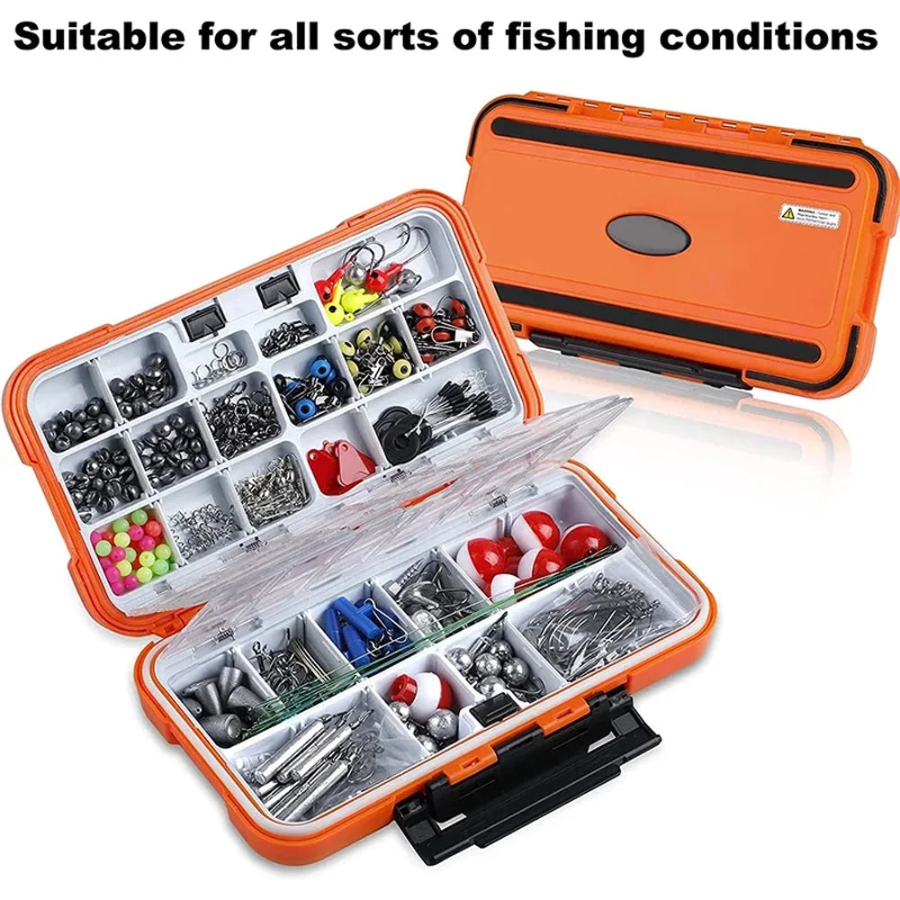 257pcs Fishing Tackle Box with Lures and Hooks B8177
